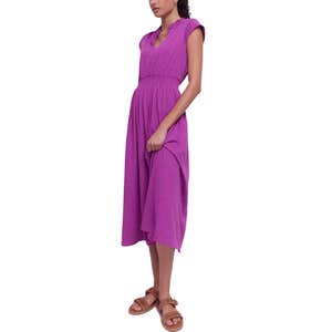 Boden Alba Smocked Jersey Midi Dress