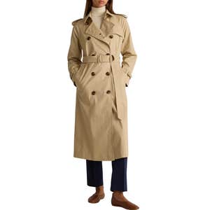 Quince; Comfort Stretch Long Trench Coat