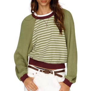 anthropologie, Pilcro Niki Long Sleeve Bubble Sweatshirt