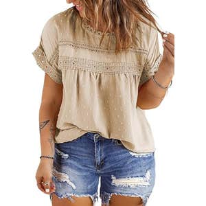 amazon, Eytino Plus Size Crewneck Short Sleeve Top