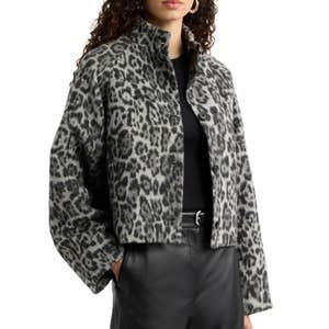 nordstrom, Nordstrom Animal Print Cropped Jacket