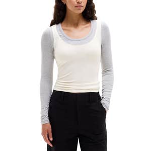 athleta, Athleta Perfect Rib Layered Top