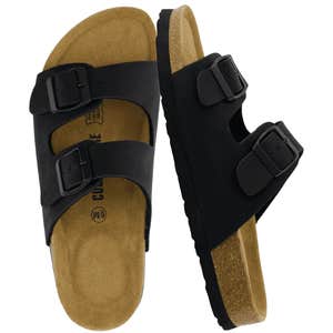 walmart, CUSHIONAIRE Lane Cork Footbed Sandals