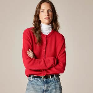 J.Crew Supersoft bubble-hem cardigan