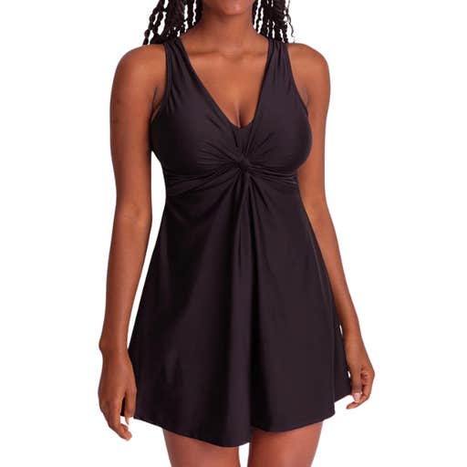 shapermint, Shapermint Essentials Swim Knot-Front Swim Dress