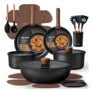 CAROTE 21pcs Pots and Pans Set Non Stick