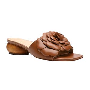 ashley kahen rose sandal in dark brown