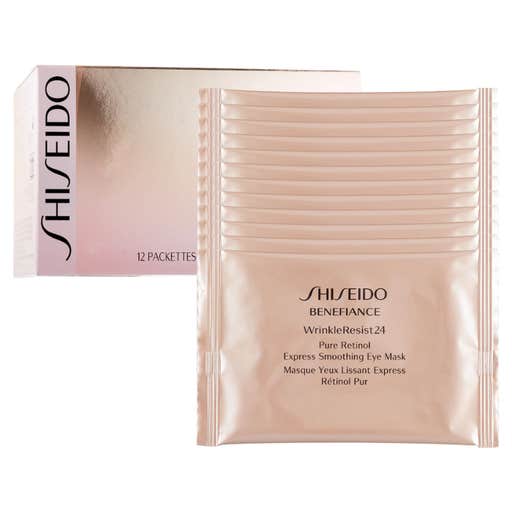 sephora, Shiseido Benefiance WrinkleResist24 Pure Retinol Express Smoothing Eye Mask