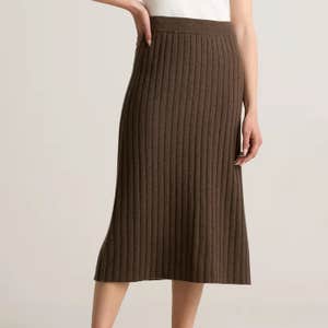 Mongolian Cashmere Midi Skirt