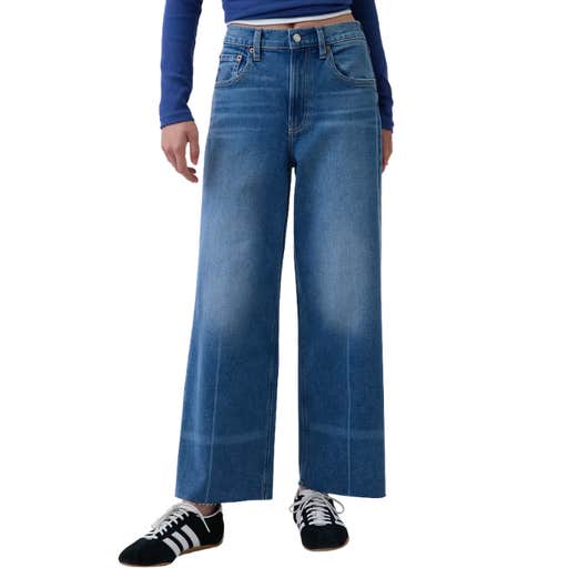 gap, Gap Curvy High Rise Stride Wide-Leg Ankle Jeans