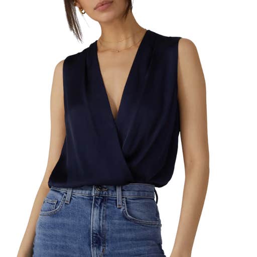 nordstrom, Favorite Daughter The Date Sleeveless Wrap Bodysuit