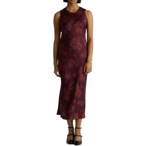 Quince Washable Stretch Silk Tank Midi Dress