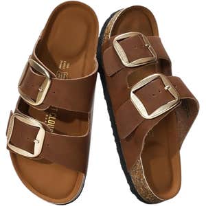 Project Cloud Genuine Leather Flat Sandals