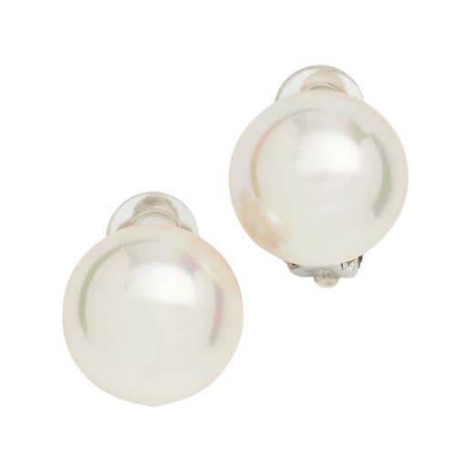 neimanmarcus, Majorica Mabe Pearl Clip Earrings