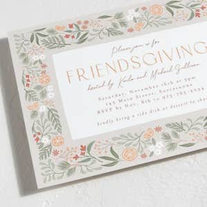 Friendsgiving Celebration Holiday Party Invitations by Randi Cirelli