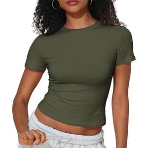 PrettyGuide Crew Neck Jersey T Shirt