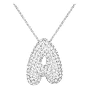 Avaria Jewelry Bubble Initial Diamond Necklace