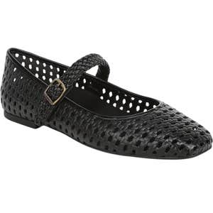 Nordstrom; Vionic Alameda Woven Mary Jane Flat against a white background