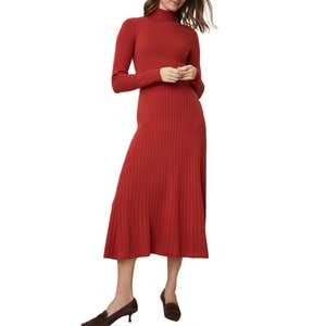 ann taylor, Ann Taylor Ribbed Turtleneck Sweater Dress