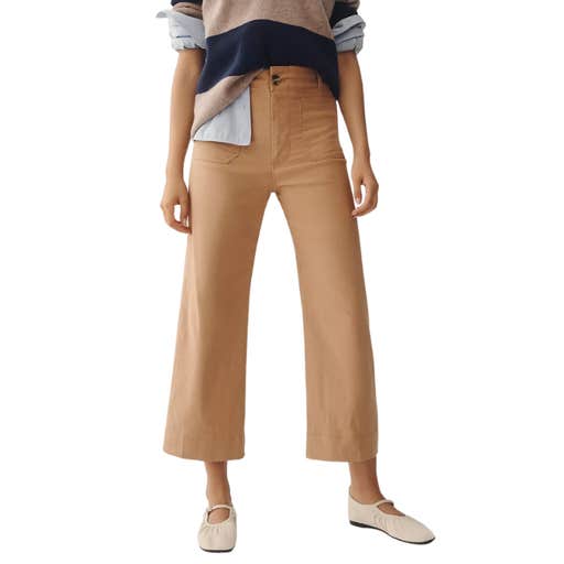 Maeve The Colette Cropped Wide-Leg Pants