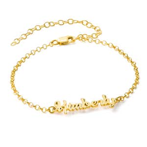 Theo Grace Anklet / Bracelet with Name in Gold Vermeil