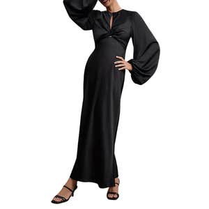 Significant Other Demi Backless Long-Sleeve Column Gown