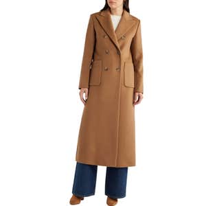Nordstrom; Lauren Ralph Lauren Double Breasted Longline Wool Blend Coat