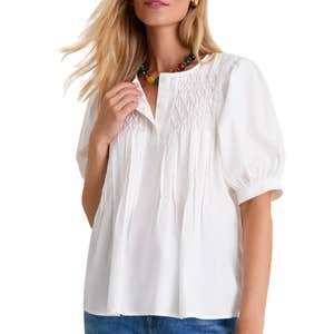 tuckernuck, Tuckernuck Cotton Hand-Smocked Aurora Top