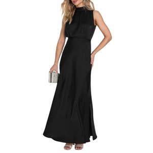 Lulus Classic Elegance Sleeveless Mock Neck Maxi Dress