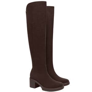 VIVAIA Fold-Over Square-Toe Knee-High Boots
