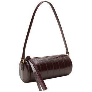 j.crew, J.Crew Pencil Bag In Eel-embossed Leather