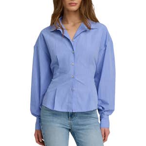 Nordstrom; Favorite Daughter The Back Story Pleated Tie Back Shirt