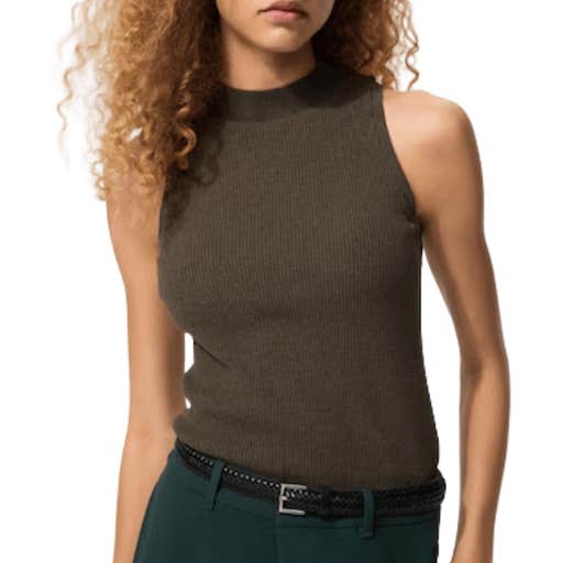 uniqlo, Uniqlo Ribbed Cropped Bra Top
