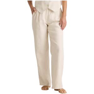 Quince 100% European Linen Pleated Trouser