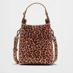 Vegan Leather Micro Mini Bucket Crossbody Bag