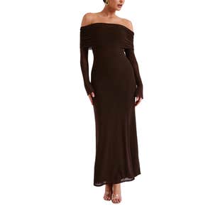 Josie Off Shoulder Mesh Maxi Dress