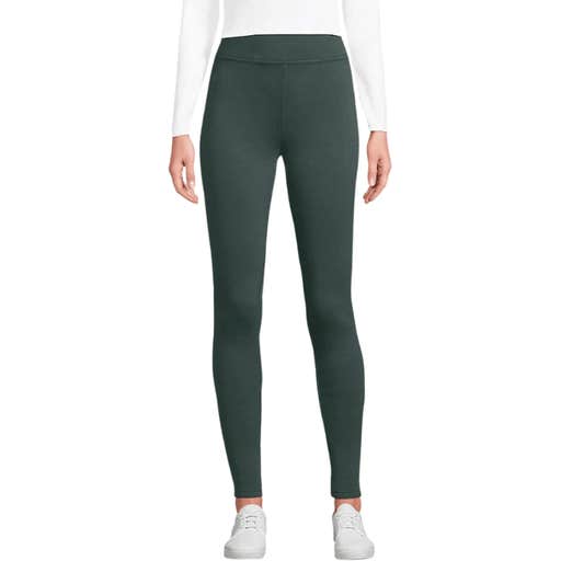 lands end, Lands End High Rise Serious Sweats Fleece Lined Pocket Leggings