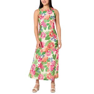 Willow Glenn Womens Sleeveless Floral Maxi Dress