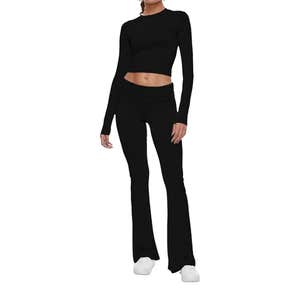 AnotherChill 2-Piece Fold-Over Flare Pants And Top Set