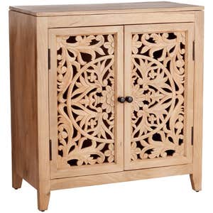 Found & Fable Rae Cabinet with Natural Mango Wood Finish