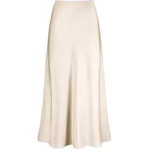 amazon, Outoshe Satin High Waisted Maxi Skirts A Line Silk Long Skirt