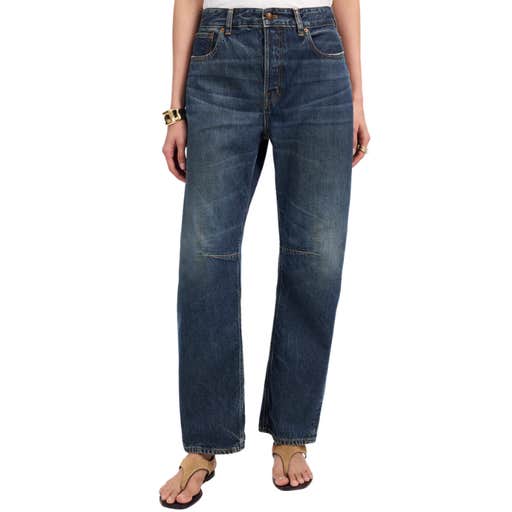 madewell, Madewell The Darted Barrel-Leg Jean in Danver Wash + Rigid
