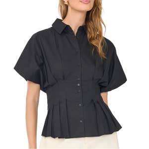 nordstrom, Vince Camuto Pleat Waist Dolman Shirt