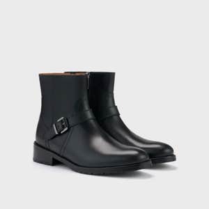 Charlotte Ankle Boot in Black Leather