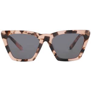 quince, Quince Andy Polarized Acetate Sunglasses in Tan Tortoise with Grey Lens