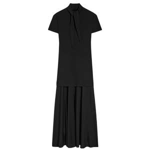Jil Sander Tie Neck Drop Waist Dress