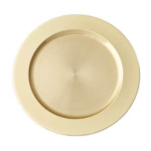 Crate & Barrel Gold-Plated Charger Plate