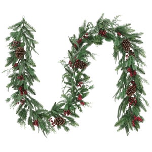 Holiday Time Fairfield Natural Feel Unlit Artificial Christmas Garland