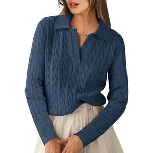 Amazon; ANRABESS Cable Knit Sweater