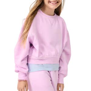The Children's Place Girls Garment Dyed Premium Fleece Sweatshirt